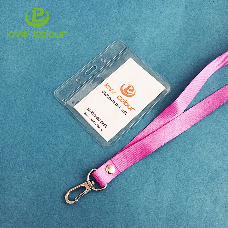 Custom Polyester ID lanyard Strap With Hard PVC Card holder