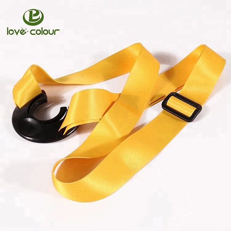 Custom polyester drinking water bottle holder lanyard in yellow color