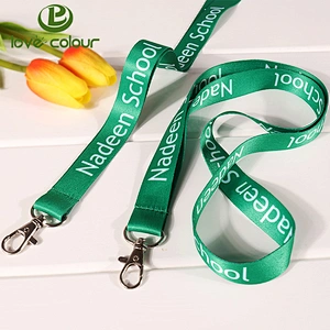 Custom polyester full color logo printed sport team lanyard strap for sale