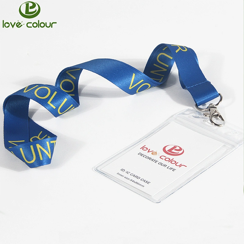 Lovecolour custom polyester christmas event lanyards with card holder no minimum order