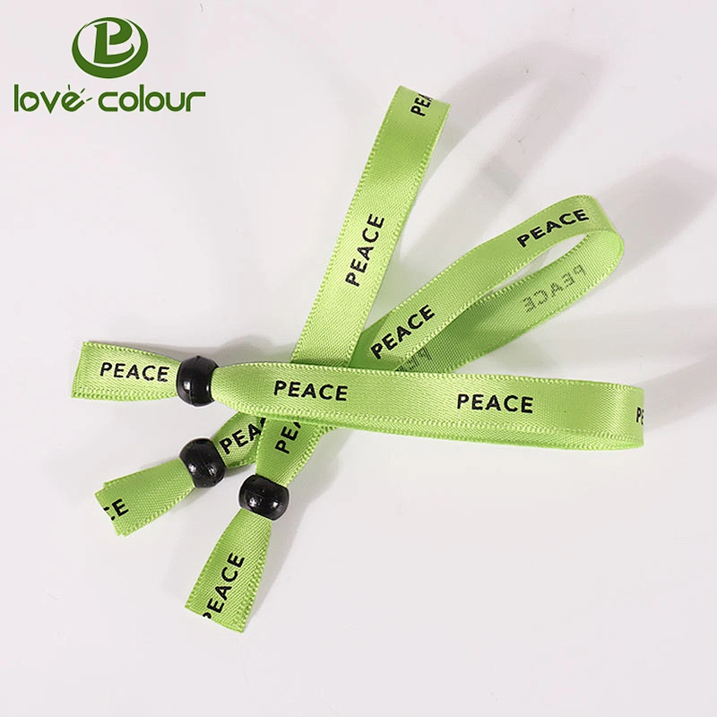 Fashion personalized colorful printing satin ribbon bracelet/Satin bracelets