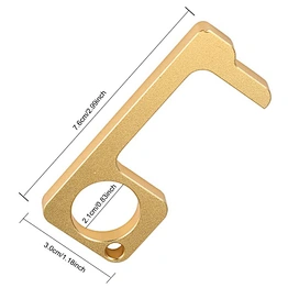 Custom Brass Hand Door Opener No Touch Aluminum Tool Keychain Metal Zinc Alloy Logo Door EDC Keychain Tools
