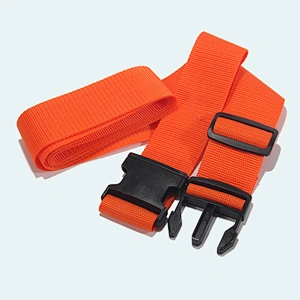 Custom polyester luggage belt packing strap with adjustable plastic buckle
