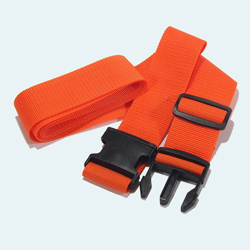 Custom polyester luggage belt packing strap with adjustable plastic buckle