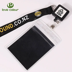 PVC ID Transparent Vertical Badge Card Holder