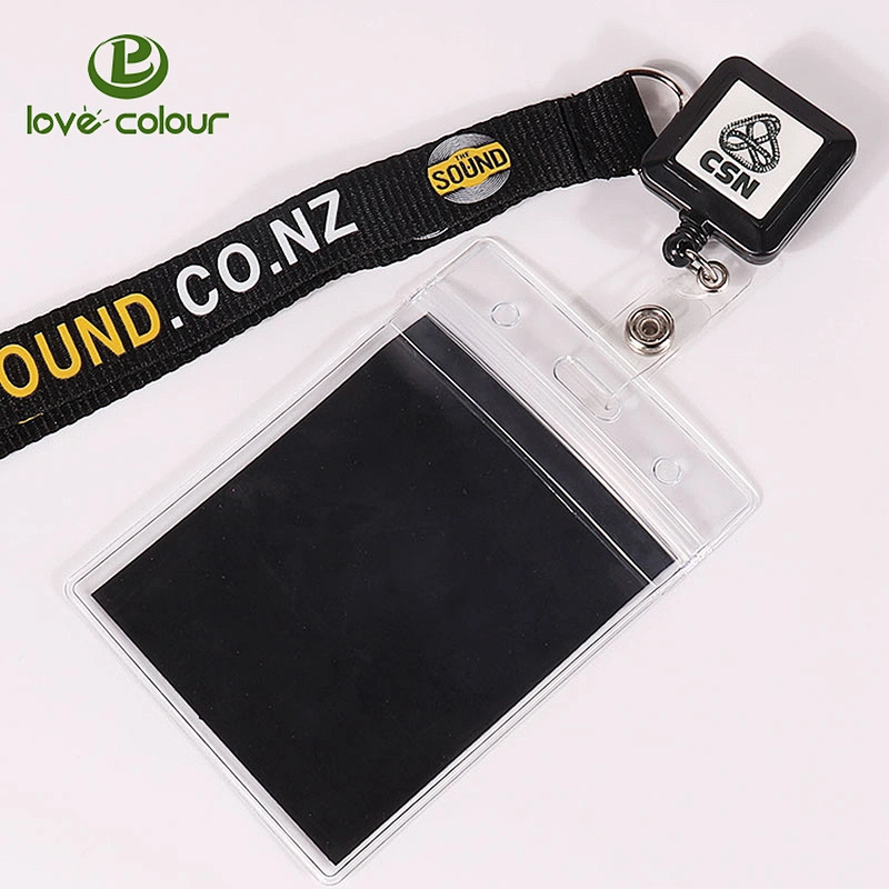 PVC ID Transparent Vertical Badge Card Holder
