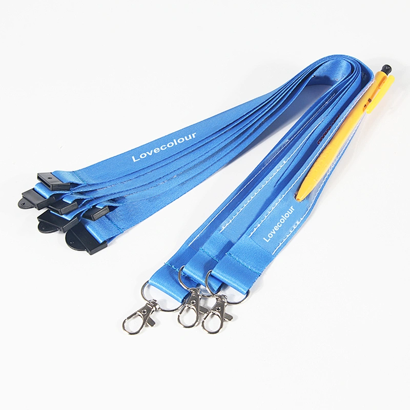 Factory direct custom soft polyester pen holder lanyards for advertising