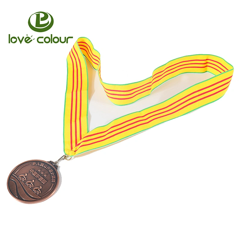 Design Custom Athletic Competition Medal Ribbon for Sport Event