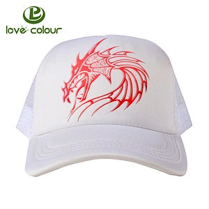 Cheap Custom Printing White Mesh Trucker Cap from Factory