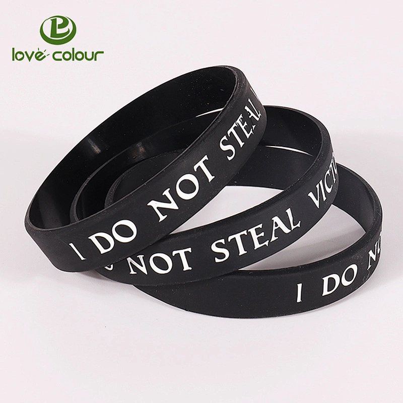 Custom Embossed Printing Sport Team Silicone Wristband For Men