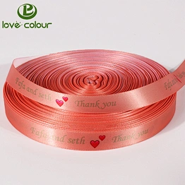 Guangzhou Factory Custom Multicolor Printed Satin Silk Ribbon With Logo