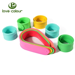 Festival event custom Festival PMS Colors DIY Silicone/ Rubber Slap Bracelets
