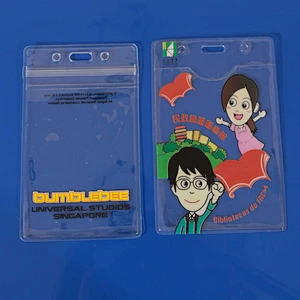 Custom plastic id card holder student name card holder