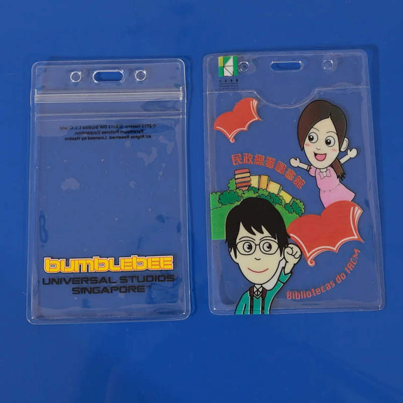 Custom plastic id card holder student name card holder