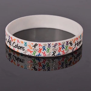 Factory custom silicone bracelets 1 inch wide rubber wristbands
