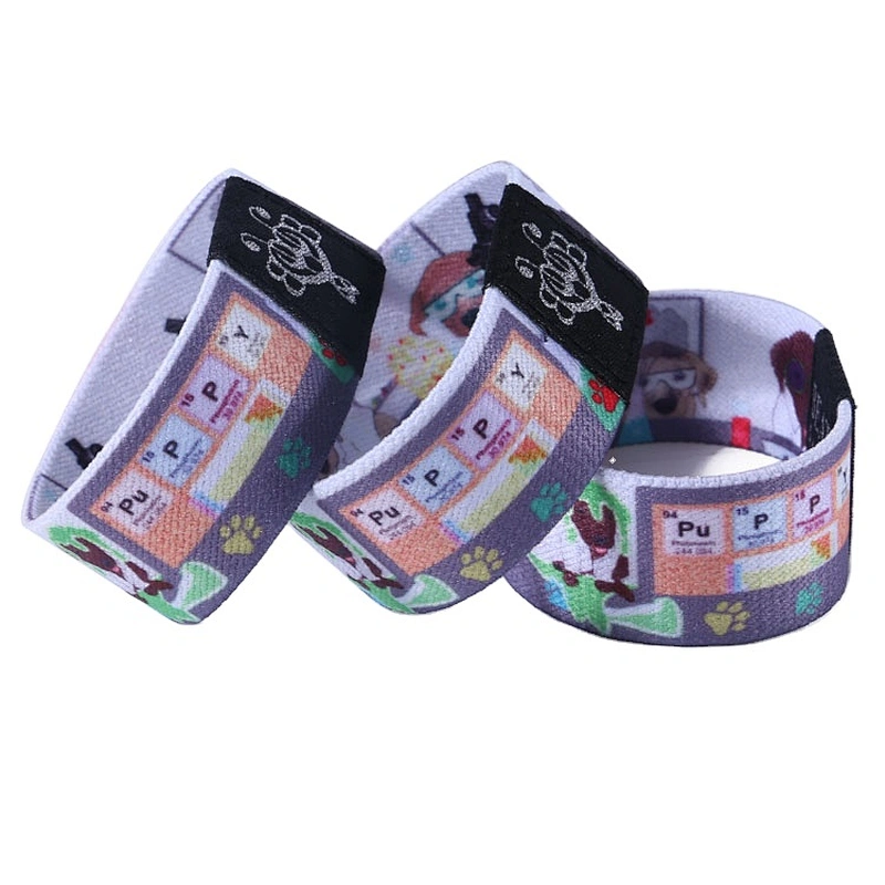 New product polyester custom elastic bracelet woven elastic wristband wholesale