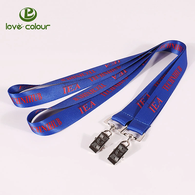 Custom fashion polyester ribbon lanyard strap