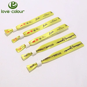 Cheap Custom Single Side Wristband Polyester Satin Band