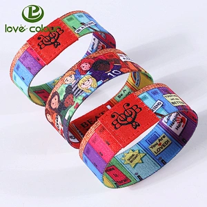 Polyester printing Merry Christmas elastic wristband for celebration