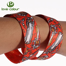 Popular customized fabric cloth elastic wristband for sport event with RFID