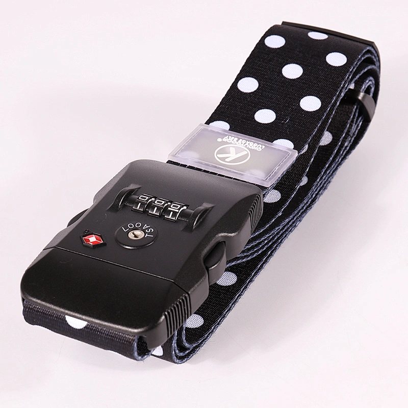 New Custom Polyester Durable Combination Luggage Strap Belt With Lock For Travel