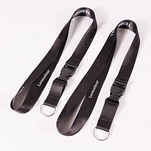 Hot product sublimation plain black keyring lanyard for events