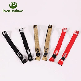 Factory directly custom polyester wristbands/promotion fabric wristband woven logo