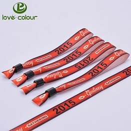 Fashion custom printing eco-friendly satin material festival wristband