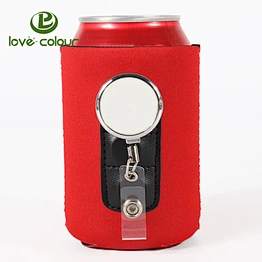 Insulated neoprene custom magnetic drink cup holder can cooler