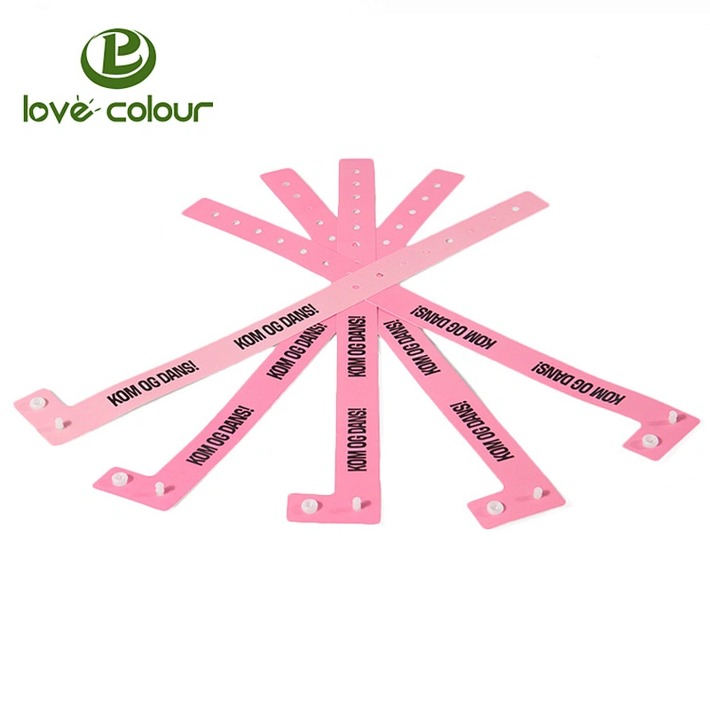 Wholesale custom printed one time vinyl wristband as ticket
