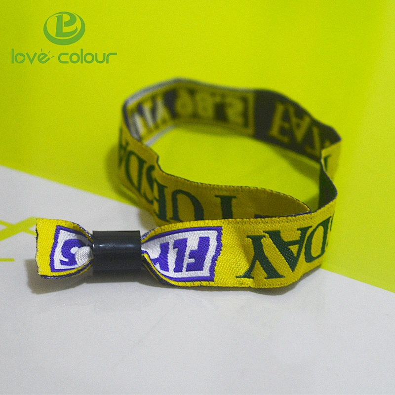 High quality custom fabric wristband strap for events with barrel locks
