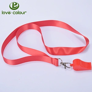 Cheap wholesale custom polyester plastic whistle Lanyards for sport events