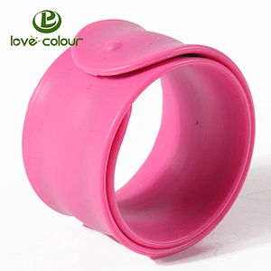 Lovecolour Silicone Slap Wristband Printing Logo Rubber Bracelet Clap Bands