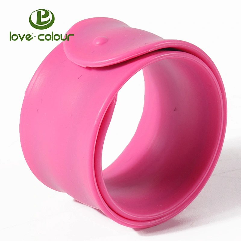 Lovecolour Silicone Slap Wristband Printing Logo Rubber Bracelet Clap Bands