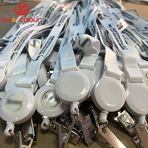 Customized Sublimation Printed Retractable key chain lanyard with full color