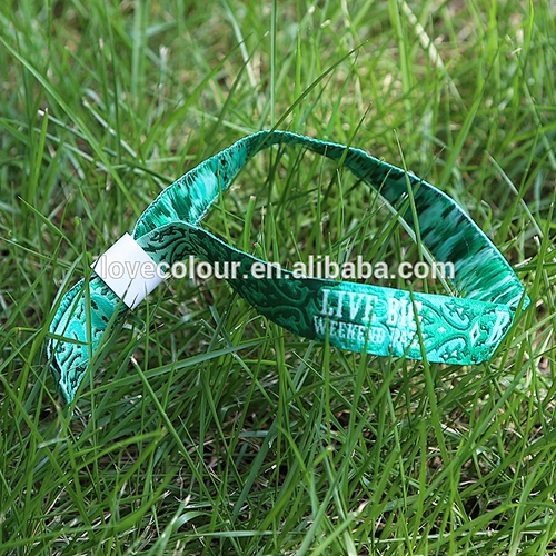 High secure customized fabric concert durable cheap wristbands