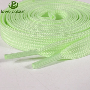 Guangzhou manufacturer customized rainbow shoelaces glow in the dark