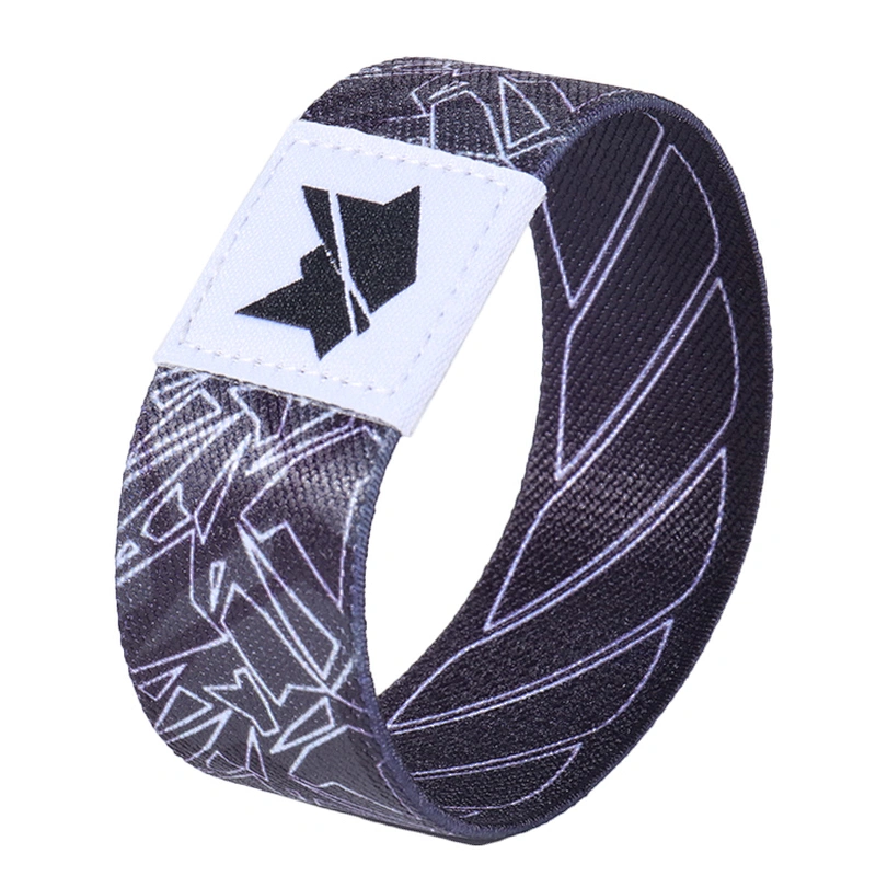 Heat Transfer Custom Logo RFID Elastic Wristband for Gifts