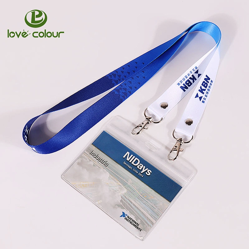 Custom Polyester Lanyard With Double Hooks For Event ID Holder