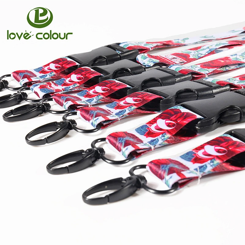 Custom ID Badge Holder Polyester Neck Lanyard Strap for office employees