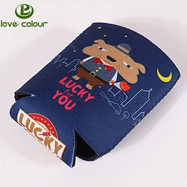 Custom Insulated drink coolies neoprene collapsible can coolers for party