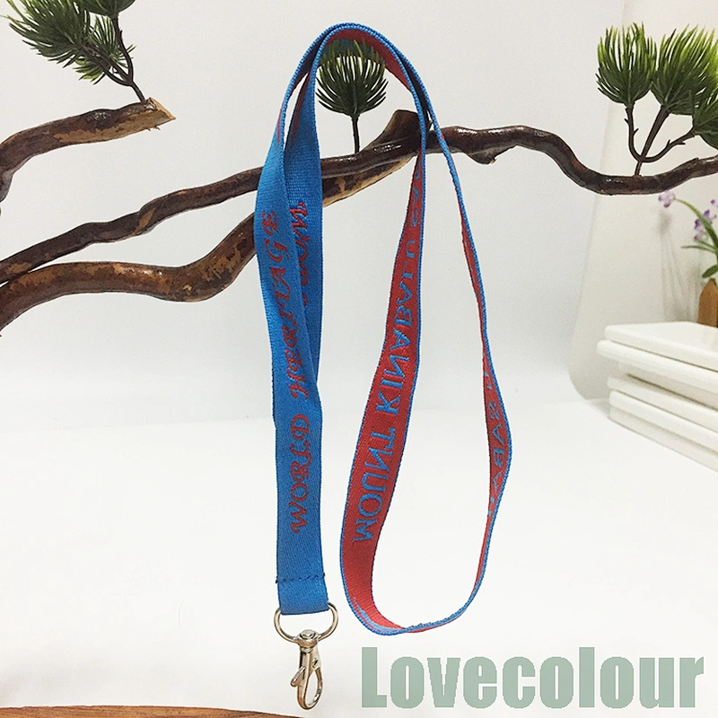High Quality Polyester Material Thick Jacquard Woven Lanyard