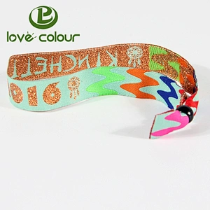 350*15mm Plastic Clasp Fabric Wristbands For One Time Use