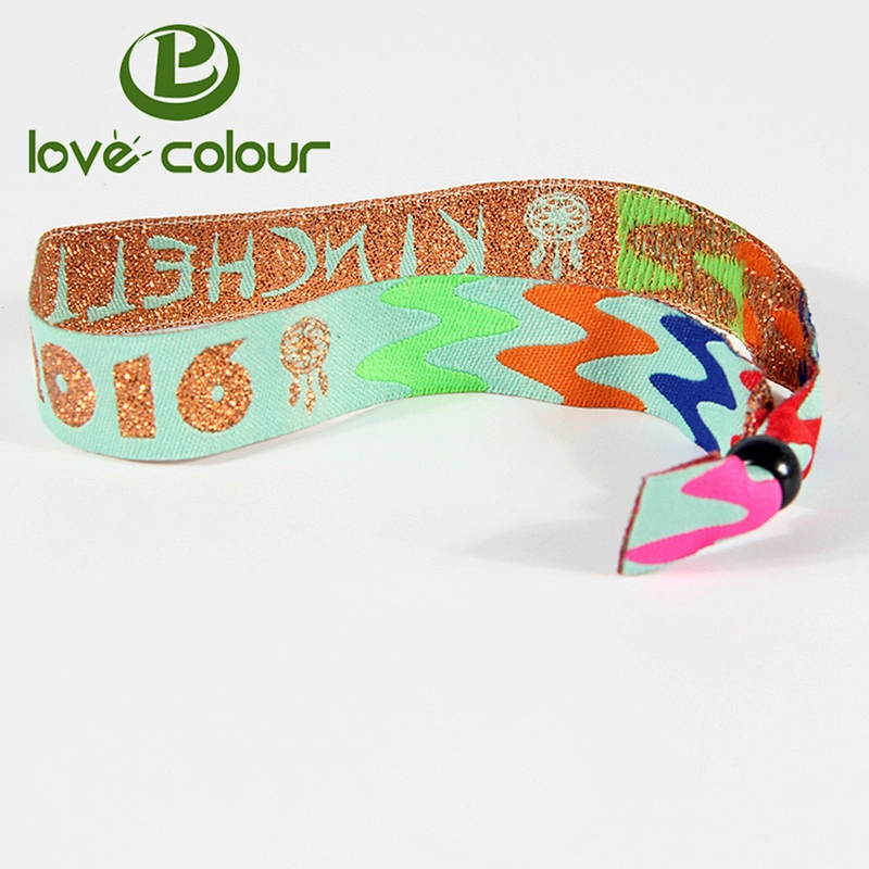 350*15mm Plastic Clasp Fabric Wristbands For One Time Use