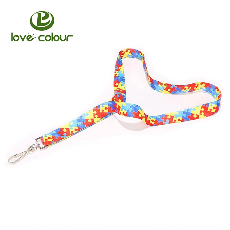 Guangzhou factory custom polyester sublimation lanyard strap with hook