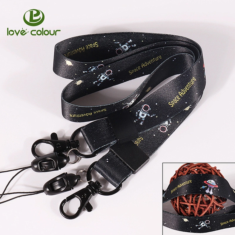 Personalized polyester custom logo lanyard ribbon