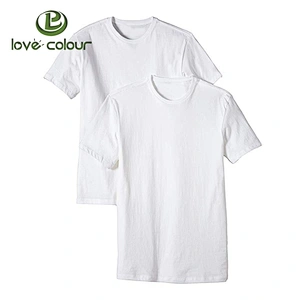 Guangzhou Factory Custom Text Personalized Message or Image Black O-Neck Short Sleeve T Shirt Cotton Mens T-shirt