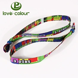 Factory price Custom Event Promotion Cloth Fabric polyester wristband bracelets