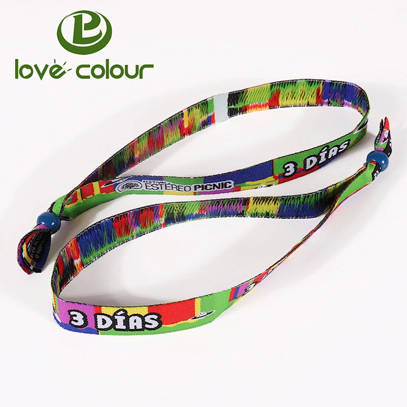 Factory price Custom Event Promotion Cloth Fabric polyester wristband bracelets