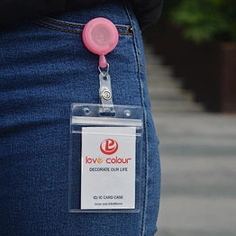 Promotion Custom Plastic ID Badge Name Business Card Holders